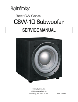Infinity Beta CSW-10 User manual