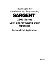 Sargent 2600 Series Instructions For Installation Manual