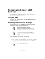 Gateway M275 User manual