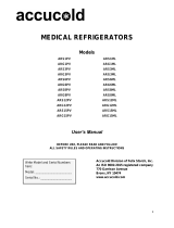 AccuCold ARS15PVDR User manual