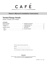 Cafe CVW93013MDS Installation guide