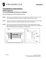 Friedrich WET16A33A Installation guide