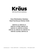 KRAUSKWF210-24 Kore Workstation Stainless Steel Farmhouse Kitchen Sinks