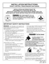 Frigidaire FGGH3047VF Installation guide