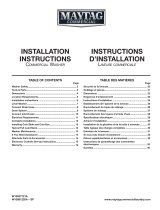 Maytag Commercial MAT20PDAWW Installation guide