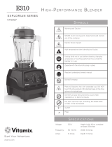 Sharper Image Vitamix® Explorian™ Series E310 Professional Blender User manual