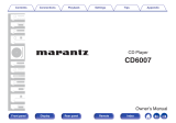 Marantz CD6007 Owner's manual