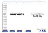 Marantz Network SACD Player SACD 30n User guide
