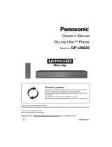 Panasonic DP-UB820-K Owner's manual