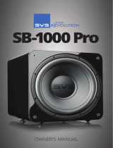 SVS SB-1000 Pro Owner's manual