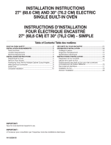 Whirlpool WOS31ES7JS00 Installation guide