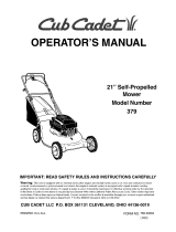 Cub Cadet 379 Owner's manual