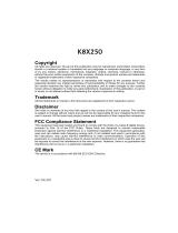 Albatron K8X250 User manual