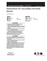 Eaton secondary terminal blocks Owner's manual