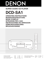 Technicolor - Thomson dcd sa 1 User manual