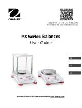 Ohaus PX85 Quick start guide