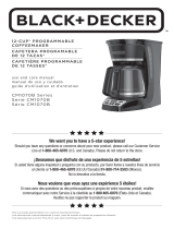 BLACK DECKER CM1070B Series 12 Cup Programmable Coffee Maker User manual
