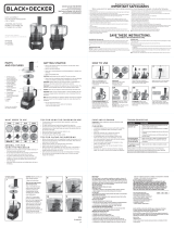 Black and Decker Appliances FP4100B 8-Cup Food Processor User manual