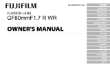 Fujifilm GF80mmF1.7 R WR Owner's manual