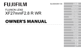 Fujifilm 16670168 Fujinon Lens XF 27mm F2.8 R WR Owner's manual