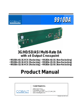 Cobalt Digital 9910DA-4Q-3G-RCK 3G/HD/SD/ASI Quad-Channel Multi-Rate Reclocking DA User manual