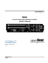Cobalt Digital 9241 Analog Audio Distribution Amplifier User manual