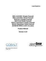 Cobalt Digital BBG-1123-ENC Single-Channel 3G/HD/SD MPEG-4 Standalone Encoder Units User manual