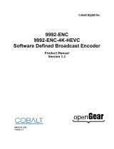 Cobalt Digital 9992-4ENC-4K-HEVC 4K HEVC / AVC / MPEG2 Software Defined Broadcast Encoder User manual
