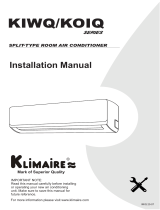 Klimaire KIWQ18H2-3T / KOIQ18H2-3 Installation guide