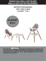 Chipolino High chair 3 in 1 Classy Operating instructions