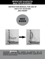 Chipolino Musical kid's toy scooter 2 in 1 Neo Rider Operating instructions