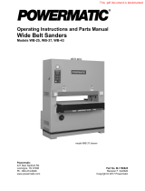 Powermatic WB-37, 37" Sander, 20HP 3PH 230/460V User manual