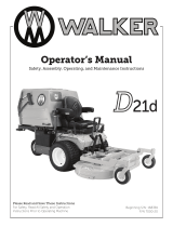 Walker D21d User manual