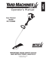 MTD MCT33360E Owner's manual