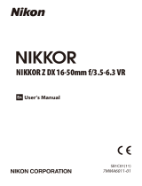 Nikon NIKKOR Z DX 16-50mm f/3.5-6.3 VR User manual