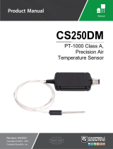 Campbell Scientific CS250DM PT-1000 Class A, Precision Air Temperature Sensor Owner's manual