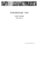 Powerware 9125 User manual