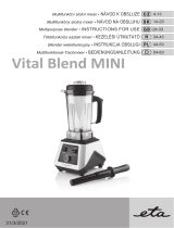 eta Vital Blend Mini 2100 90000 Owner's manual