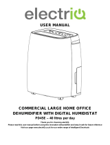 ElectrIQ Commercial Large Home Office Dehumidifier PD45E User manual