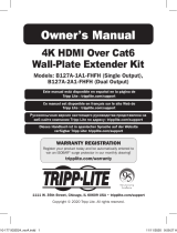 Tripp Lite Owner's Manual - 4K HDMI Over Cat6 Wall-Plate Extender Kit Owner's manual