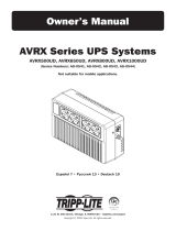 Tripp Lite Owner's Manual AVRX Series UPS Systems Owner's manual