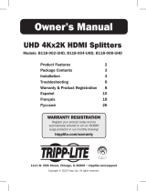 Tripp Lite UHD 4Kx2K HDMI Splitters Owner's manual