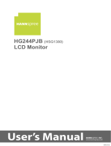 Hannspree HG 244 PJBClick here to experience this product further User manual