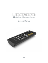 Bryston BR-4 Infrared Remote Control Owner's manual