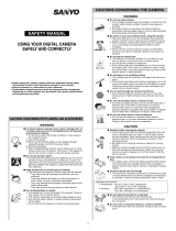 Sanyo VPC-X1200BK Safety Manual