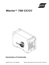 ESAB Warrior™ 750i CC/CV Declaration of conformity