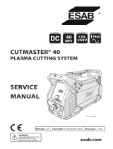 ESAB CUTMASTER 40 PLASMA CUTTING SYSTEM SERVICE MANUAL User manual