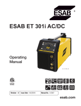 ESAB ET 301i AC/DC Operating Manual User manual