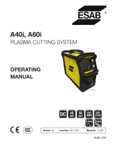 ESAB A40i, A60i Plasma Cutting System User manual