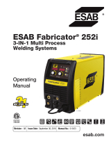 ESAB ESAB Fabricator® 252i 3-IN-1 Multi Process Welding Systems User manual